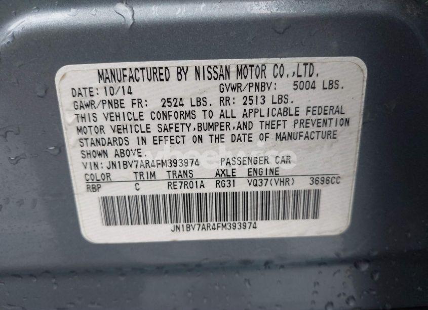 Photo 9 of 2015 Infiniti Q50 PREMIUM (VIN JN1BV7AR4FM393974)