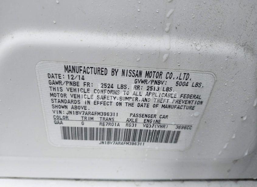 Photo 9 of 2015 Infiniti Q50 PREMIUM (VIN JN1BV7AR4FM396311)