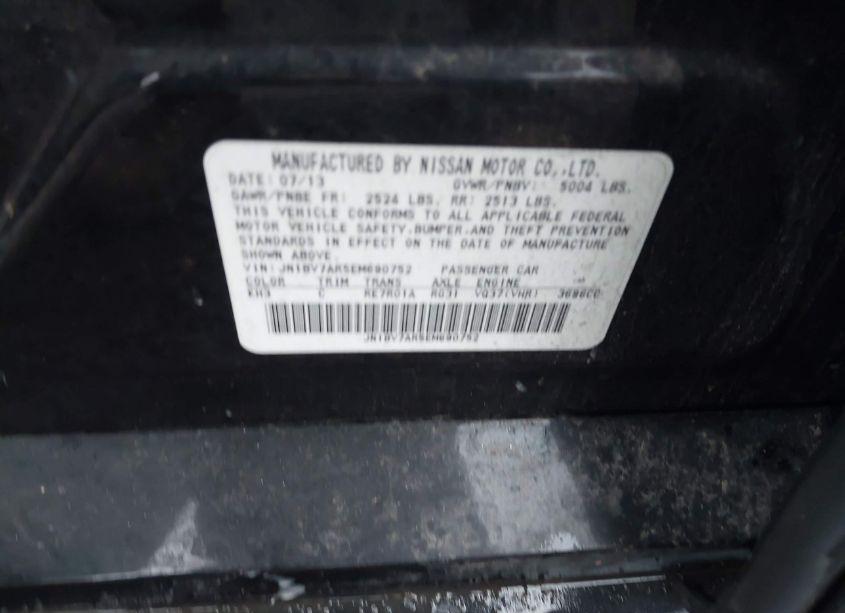 Photo 9 of 2014 Infiniti Q50 PREMIUM (VIN JN1BV7AR5EM690752)