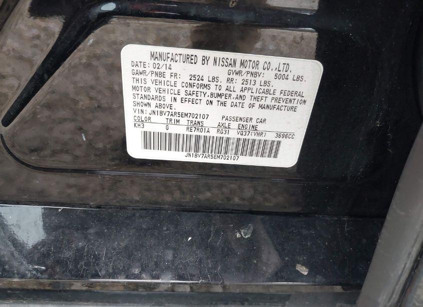 Photo 9 of 2014 Infiniti Q50 PREMIUM (VIN JN1BV7AR5EM702107)