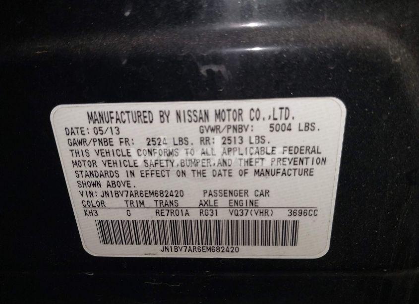 Photo 9 of 2014 Infiniti Q50 PREMIUM (VIN JN1BV7AR6EM682420)