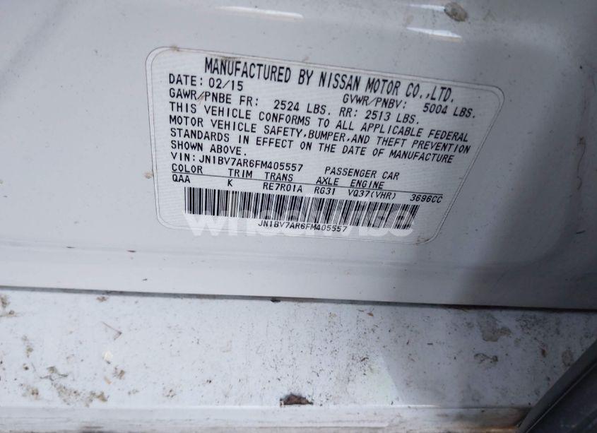 Photo 9 of 2015 Infiniti Q50 (VIN JN1BV7AR6FM405557)