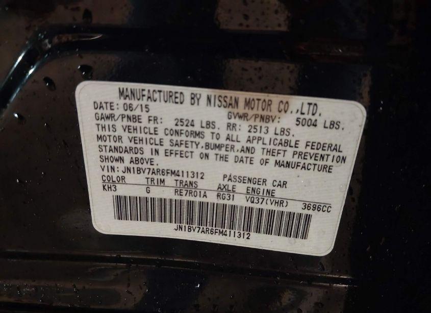 Photo 9 of 2015 Infiniti Q50 PREMIUM (VIN JN1BV7AR6FM411312)