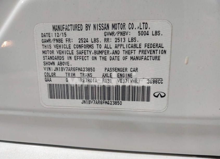 Photo 9 of 2015 Infiniti Q50 (VIN JN1BV7AR6FM423850)