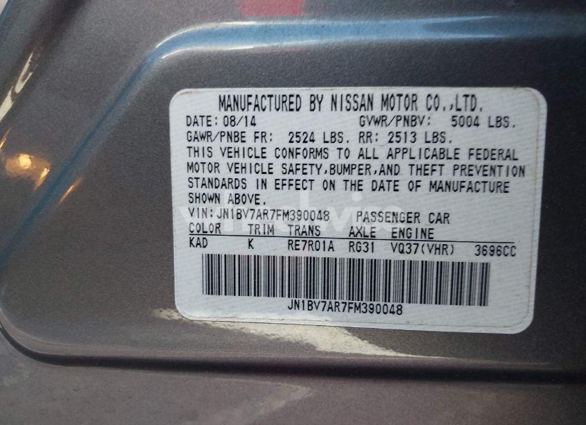 Photo 9 of 2015 Infiniti Q50 PREMIUM/SPORT (VIN JN1BV7AR7FM390048)