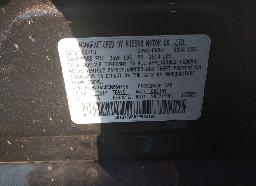 Photo 9 of 2014 Infiniti Q50 SPORT (VIN JN1BV7AR8EM684198)