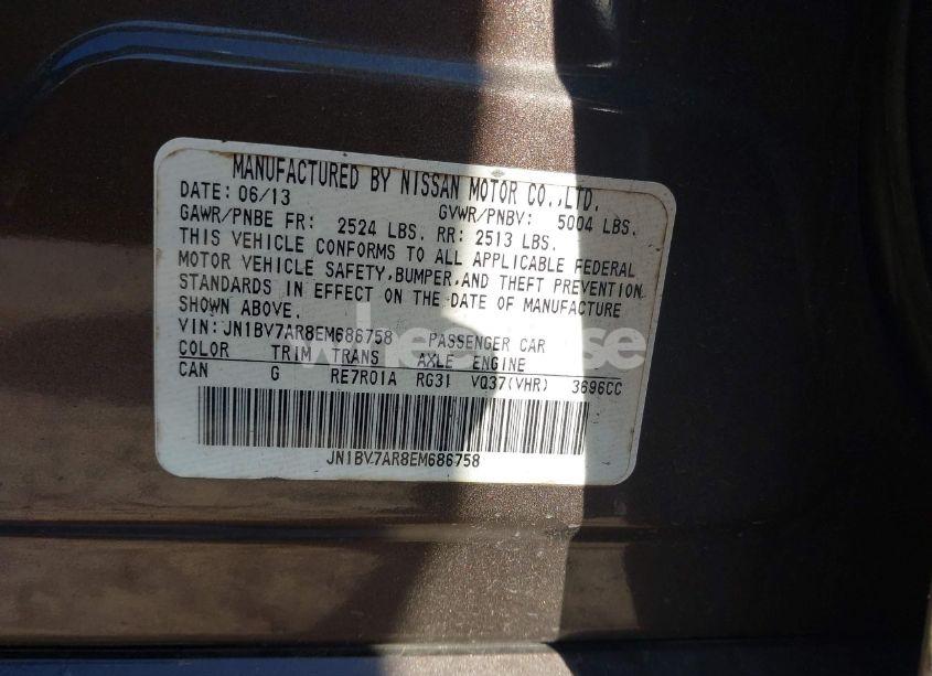 Photo 9 of 2014 Infiniti Q50 PREMIUM (VIN JN1BV7AR8EM686758)