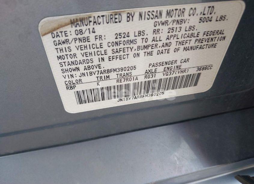 Photo 9 of 2015 Infiniti Q50 PREMIUM/SPORT (VIN JN1BV7AR8FM390205)