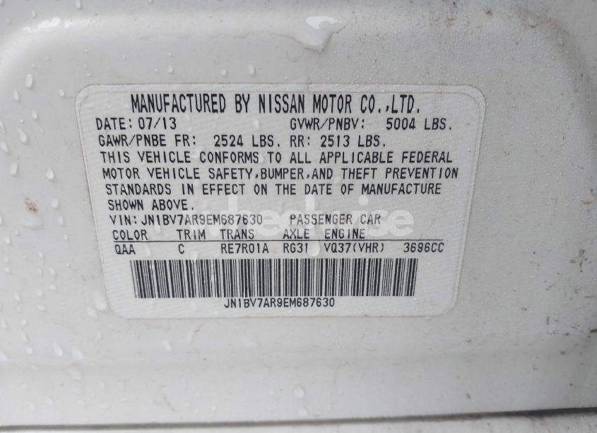 Photo 9 of 2014 Infiniti Q50 PREMIUM (VIN JN1BV7AR9EM687630)