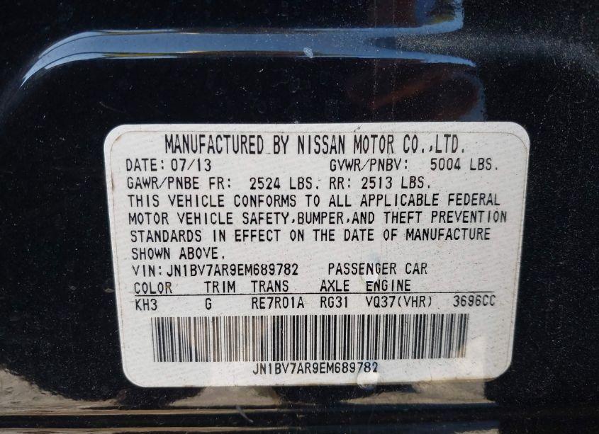 Photo 9 of 2014 Infiniti Q50 (VIN JN1BV7AR9EM689782)