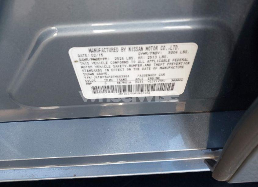 Photo 9 of 2015 Infiniti Q50 SPORT (VIN JN1BV7AR9FM403964)