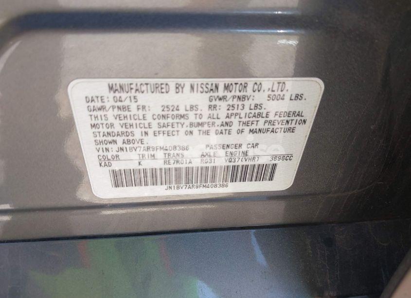 Photo 9 of 2015 Infiniti Q50 PREMIUM (VIN JN1BV7AR9FM408386)