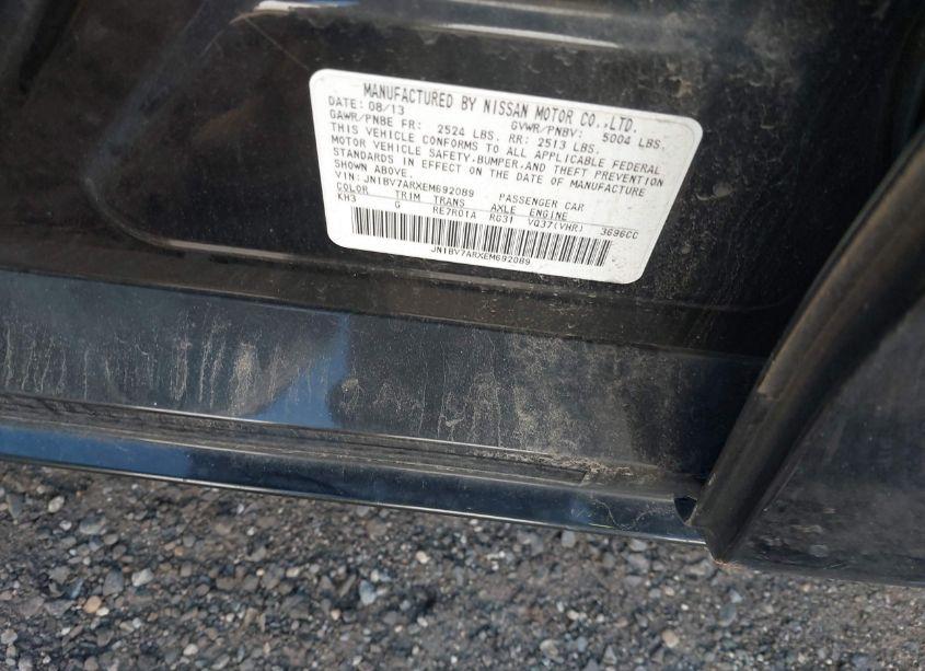 Photo 9 of 2014 Infiniti Q50 PREMIUM (VIN JN1BV7ARXEM692089)