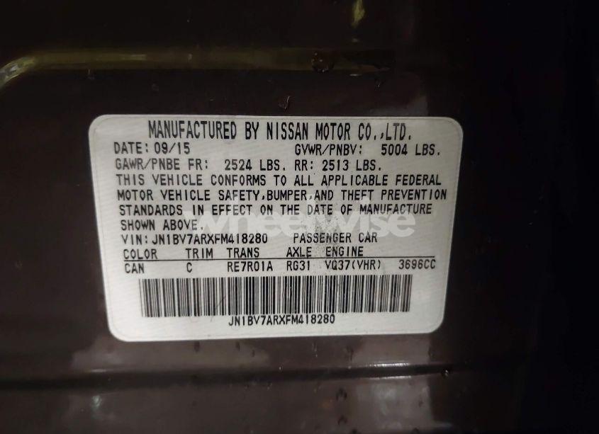 Photo 9 of 2015 Infiniti Q50 PREMIUM (VIN JN1BV7ARXFM418280)