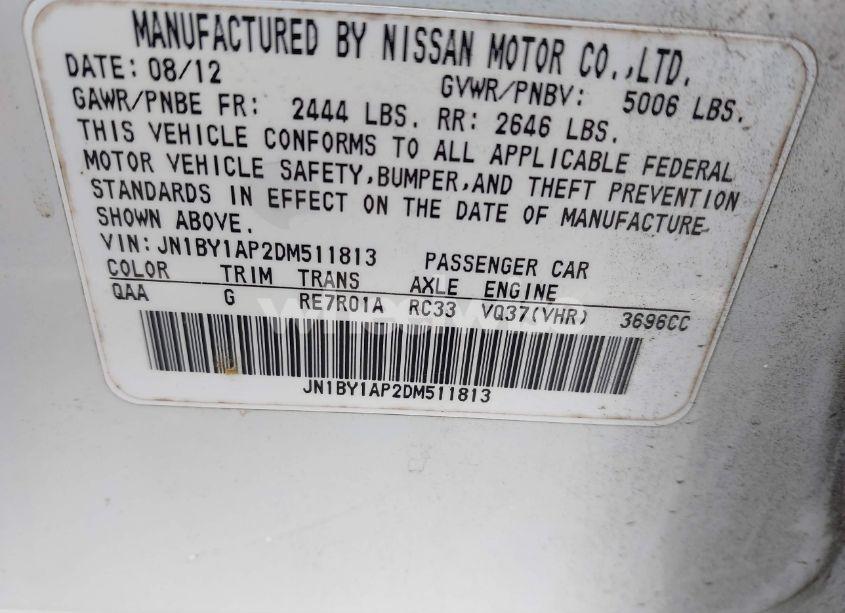 Photo 9 of 2013 Infiniti M37 N/A (VIN JN1BY1AP2DM511813)