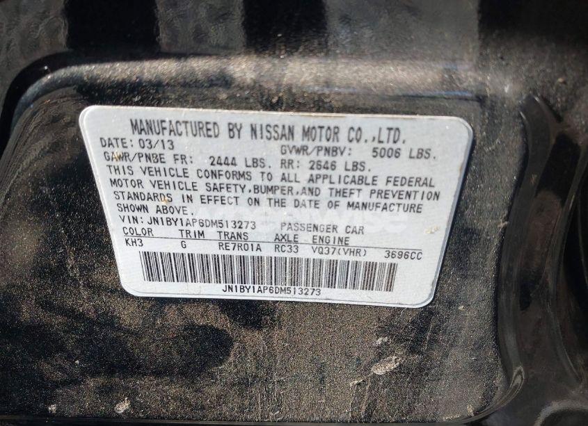 Photo 9 of 2013 Infiniti M37 N/A (VIN JN1BY1AP6DM513273)