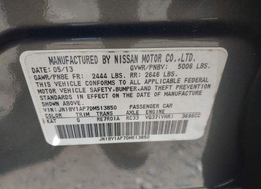 Photo 9 of 2013 Infiniti M37 N/A (VIN JN1BY1AP7DM513850)