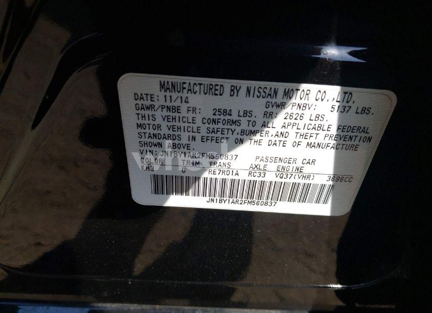 Photo 9 of 2015 Infiniti Q70 3.7X (VIN JN1BY1AR2FM560837)