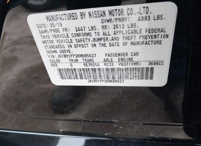 Photo 9 of 2019 Infiniti Q70l 3.7 LUXE (VIN JN1BY1PP2KM685627)