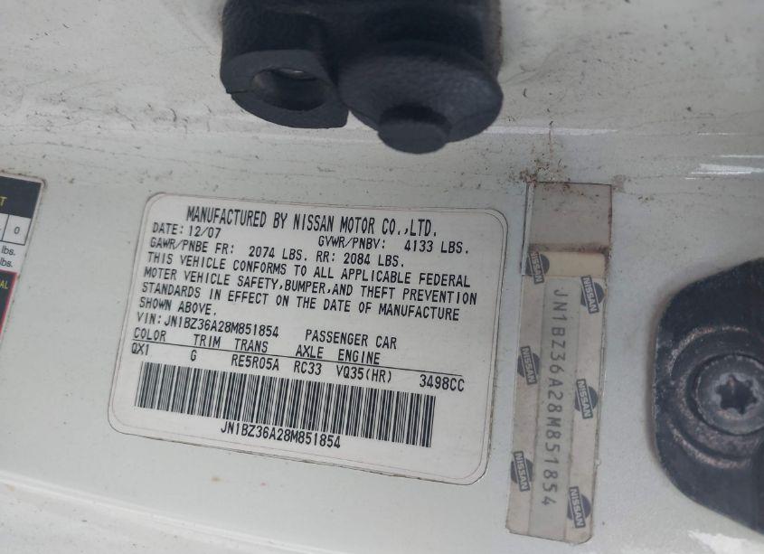 Photo 9 of 2008 Nissan 350z GRAND TOURING (VIN JN1BZ36A28M851854)