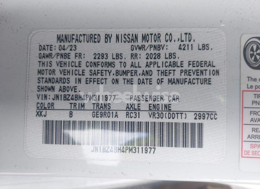 Photo 9 of 2023 Nissan Z PERFORMANCE AUTO (VIN JN1BZ4BH4PM311977)
