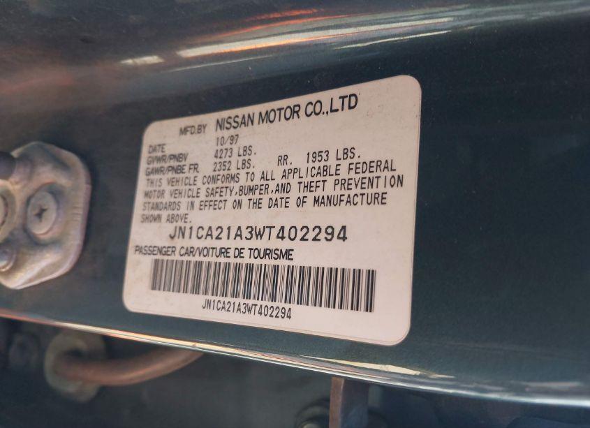 Photo 9 of 1998 Nissan Maxima GLE/GXE/SE (VIN JN1CA21A3WT402294)