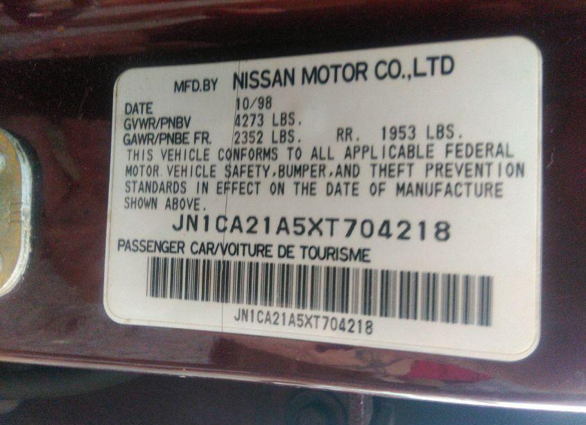 Photo 9 of 1999 Nissan Maxima GLE/GXE/SE/SE-L (VIN JN1CA21A5XT704218)