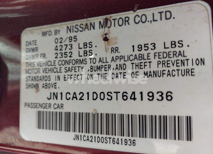 Photo 9 of 1995 Nissan Maxima GLE/GXE/SE (VIN JN1CA21D0ST641936)