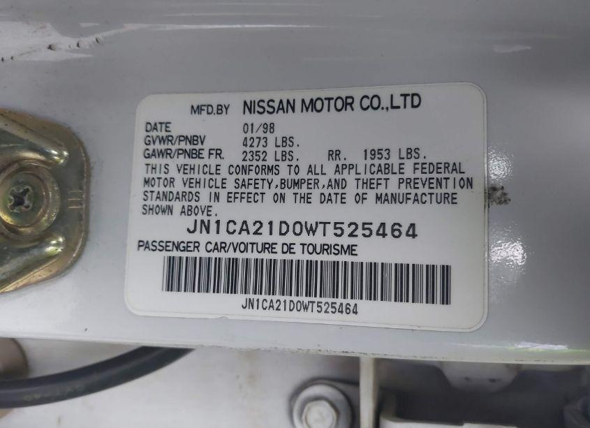 Photo 9 of 1998 Nissan Maxima GLE/GXE/SE (VIN JN1CA21D0WT525464)