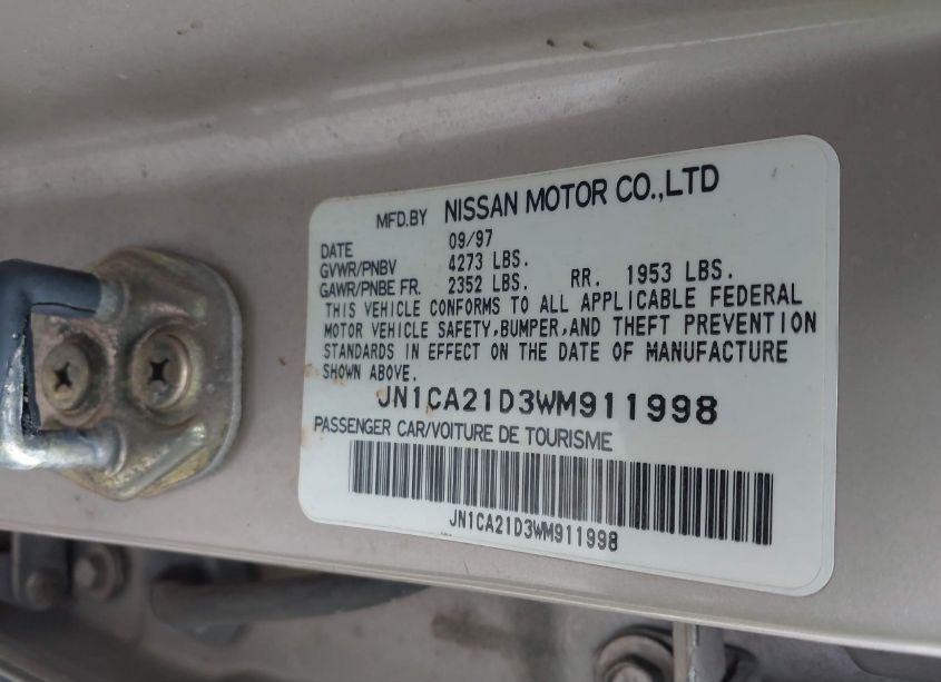 Photo 9 of 1998 Nissan Maxima GLE/GXE/SE (VIN JN1CA21D3WM911998)