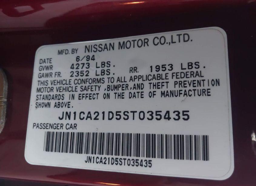Photo 9 of 1995 Nissan Maxima GLE/GXE/SE (VIN JN1CA21D5ST035435)