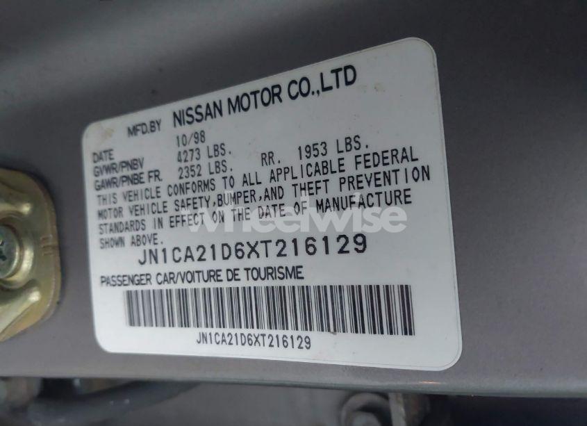 Photo 9 of 1999 Nissan Maxima GLE/GXE/SE/SE-L (VIN JN1CA21D6XT216129)