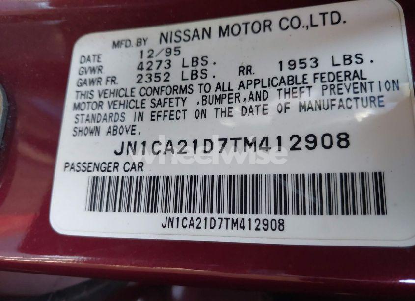 Photo 9 of 1996 Nissan Maxima GLE/GXE/SE (VIN JN1CA21D7TM412908)
