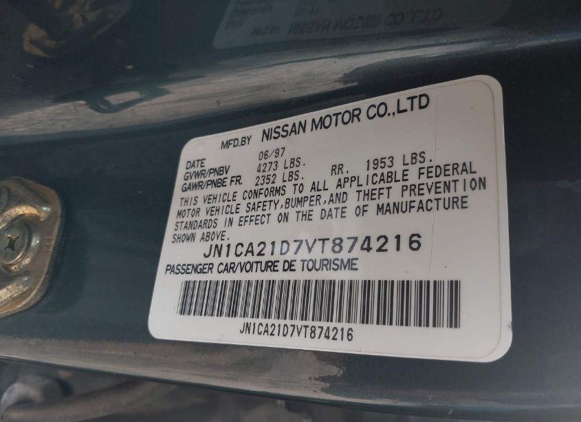 Photo 9 of 1997 Nissan Maxima GLE/GXE/SE (VIN JN1CA21D7VT874216)
