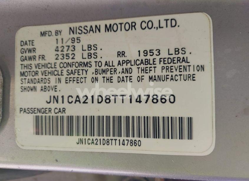 Photo 9 of 1996 Nissan Maxima GLE/GXE/SE (VIN JN1CA21D8TT147860)