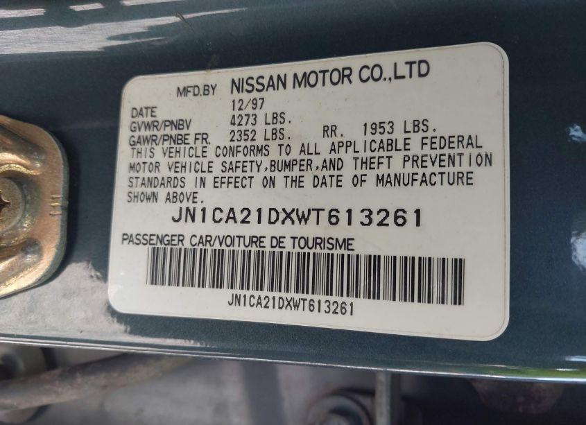 Photo 9 of 1998 Nissan Maxima GLE/GXE/SE (VIN JN1CA21DXWT613261)