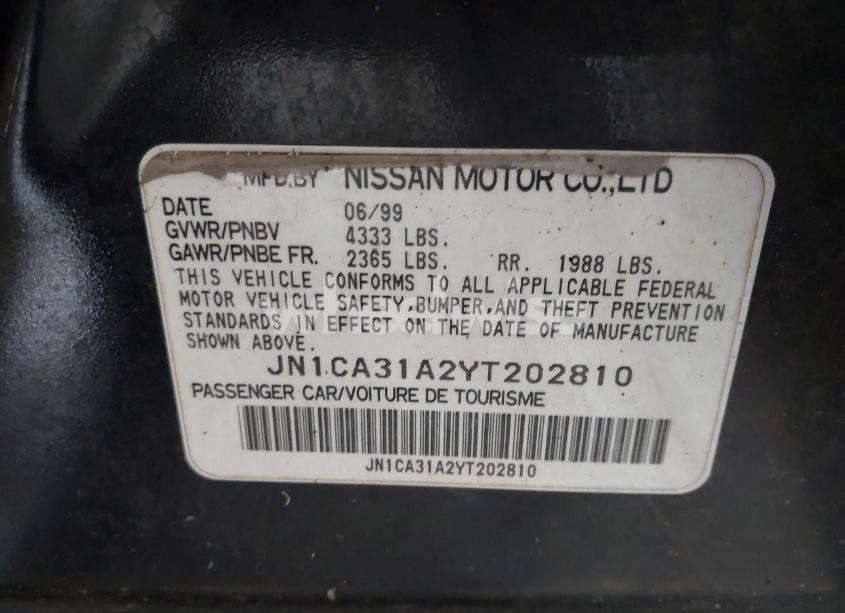 Photo 9 of 2000 Nissan Maxima GLE/GXE/SE (VIN JN1CA31A2YT202810)