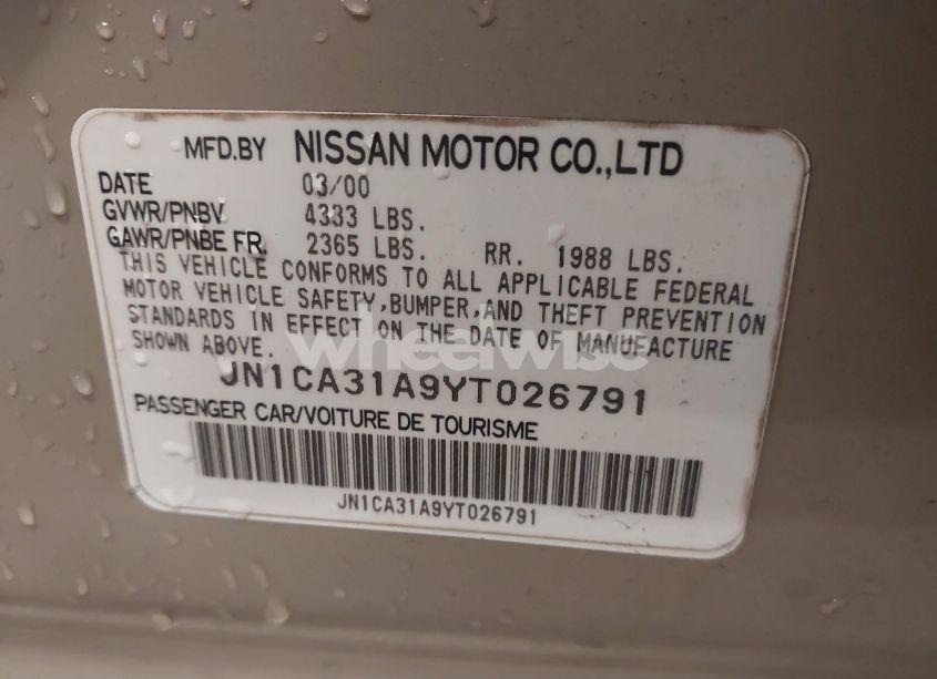 Photo 9 of 2000 Nissan Maxima GLE/GXE/SE (VIN JN1CA31A9YT026791)