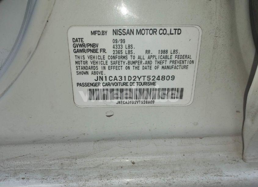 Photo 9 of 2000 Nissan Maxima GLE/GXE/SE (VIN JN1CA31D2YT524809)