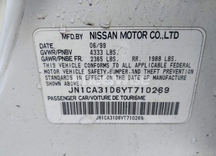 Photo 9 of 2000 Nissan Maxima GLE/GXE/SE (VIN JN1CA31D6YT710269)