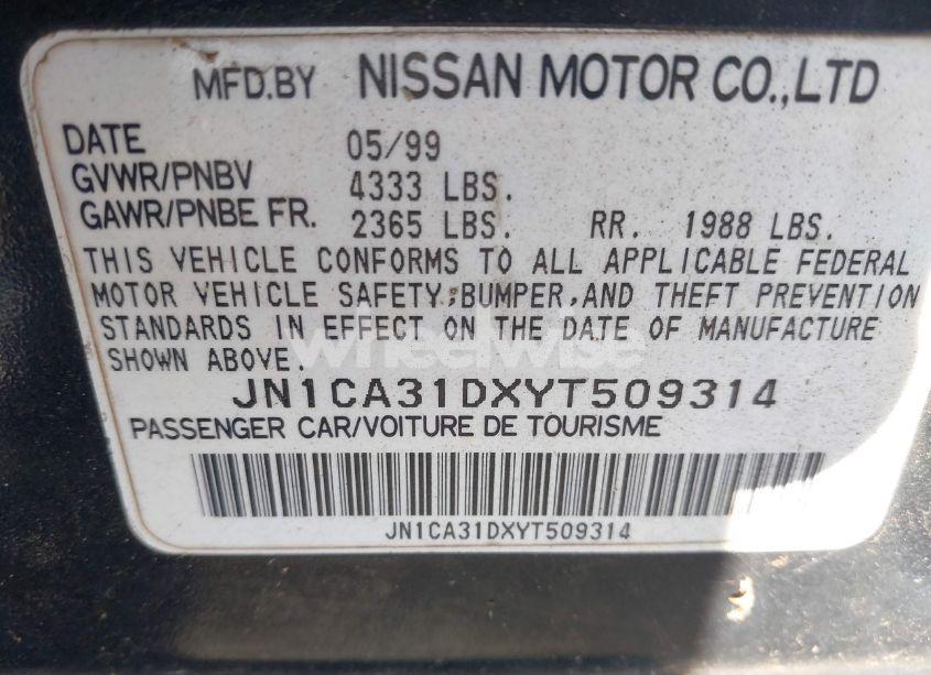 Photo 9 of 2000 Nissan Maxima GLE/GXE/SE (VIN JN1CA31DXYT509314)