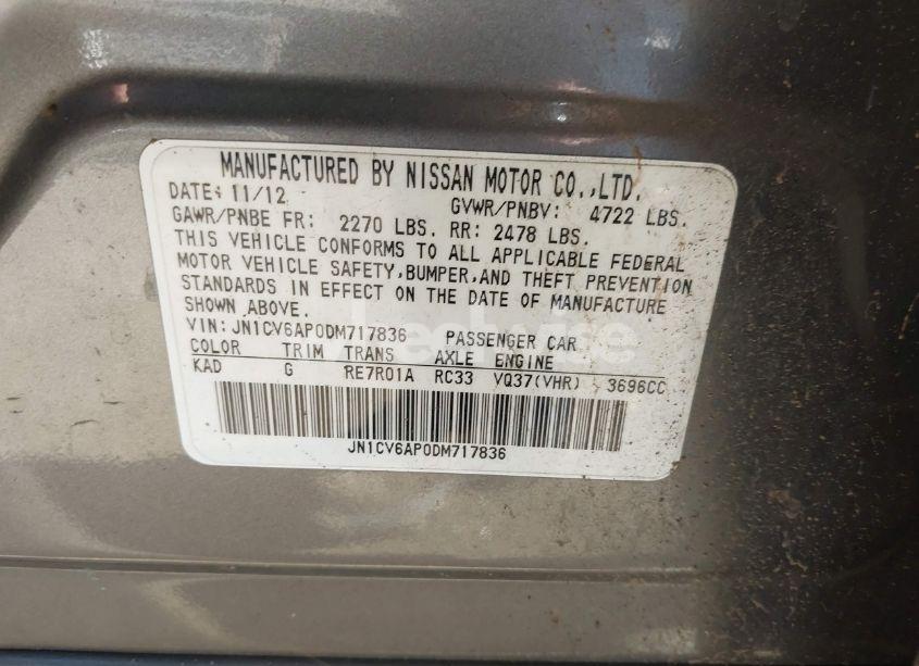 Photo 9 of 2013 Infiniti G37 JOURNEY (VIN JN1CV6AP0DM717836)