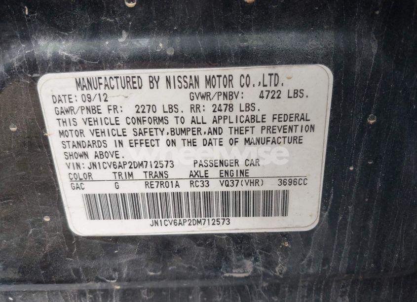 Photo 9 of 2013 Infiniti G37 JOURNEY (VIN JN1CV6AP2DM712573)