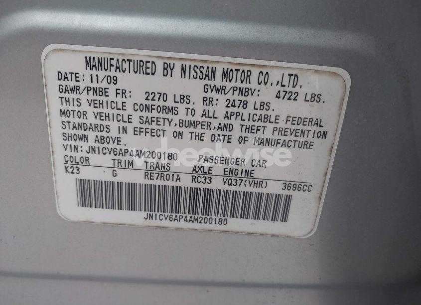 Photo 9 of 2010 Infiniti G37 JOURNEY (VIN JN1CV6AP4AM200180)