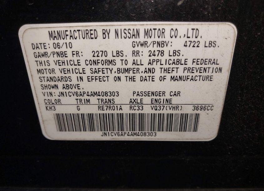 Photo 9 of 2010 Infiniti G37 JOURNEY (VIN JN1CV6AP4AM408303)