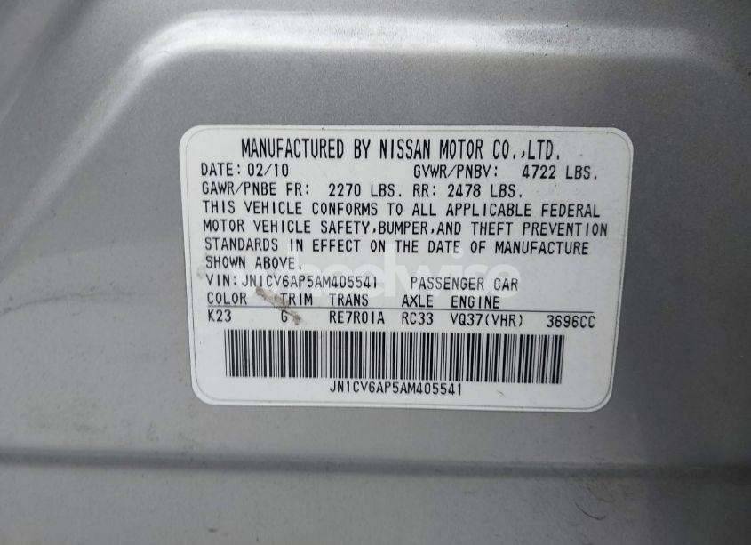 Photo 9 of 2010 Infiniti G37 JOURNEY (VIN JN1CV6AP5AM405541)