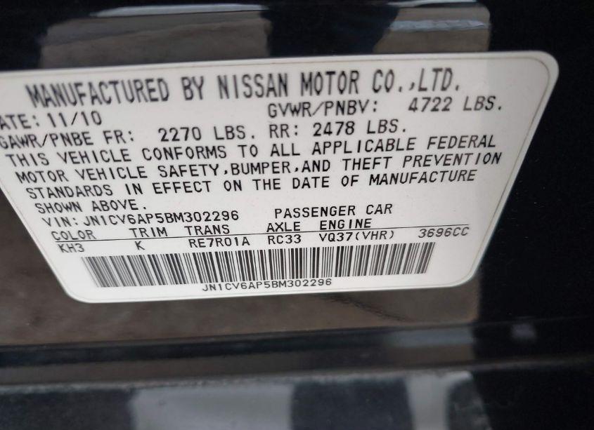 Photo 9 of 2011 Infiniti G37 JOURNEY (VIN JN1CV6AP5BM302296)