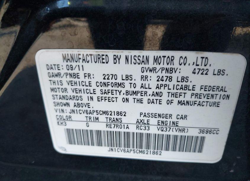 Photo 9 of 2012 Infiniti G37 LIMITED EDITION (VIN JN1CV6AP5CM621862)