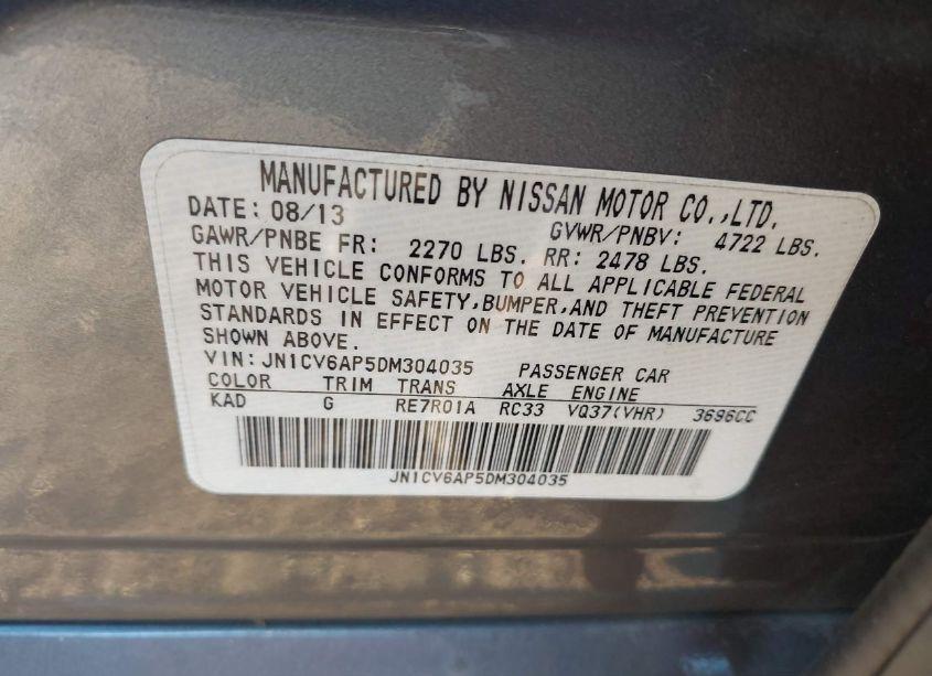 Photo 9 of 2013 Infiniti G37 JOURNEY (VIN JN1CV6AP5DM304035)