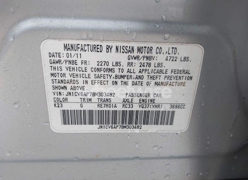 Photo 9 of 2011 Infiniti G37 JOURNEY (VIN JN1CV6AP7BM303482)